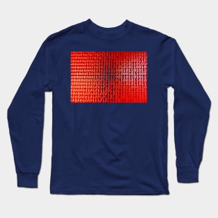 Binary Numbers, Computer Talk, Red Long Sleeve T-Shirt